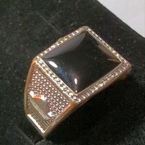 Stainless Steel Black Stone Ring Mens Classic Jewelry Ring Band Gift Size 11